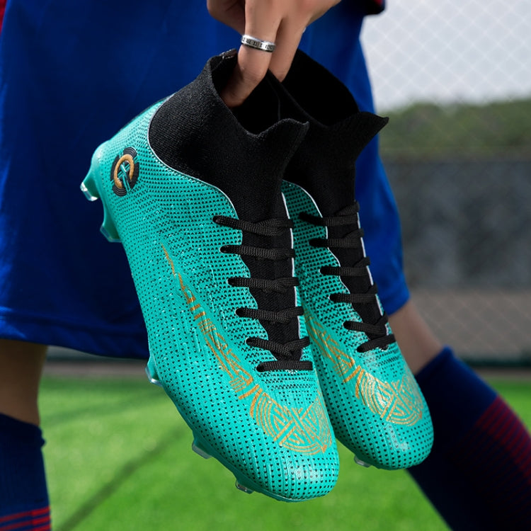 Outdoor High-top Non-slip Soccer Cleats Training Sneakers for Men, Size:39