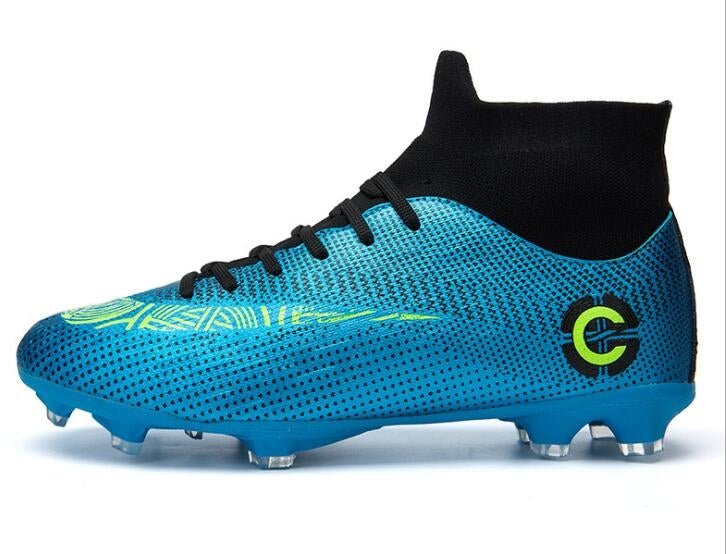 Outdoor High-top Non-slip Soccer Cleats Training Sneakers for Men, Size:39