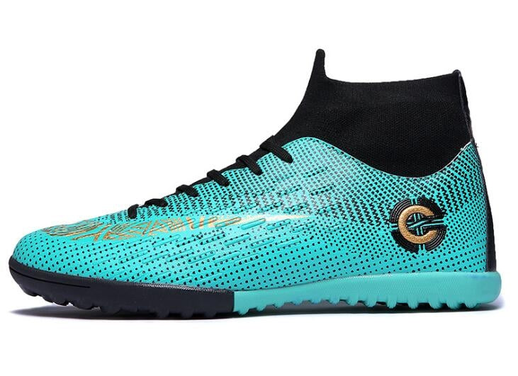 Outdoor High-top Non-slip Soccer Cleats Training Sneakers for Men, Size:39