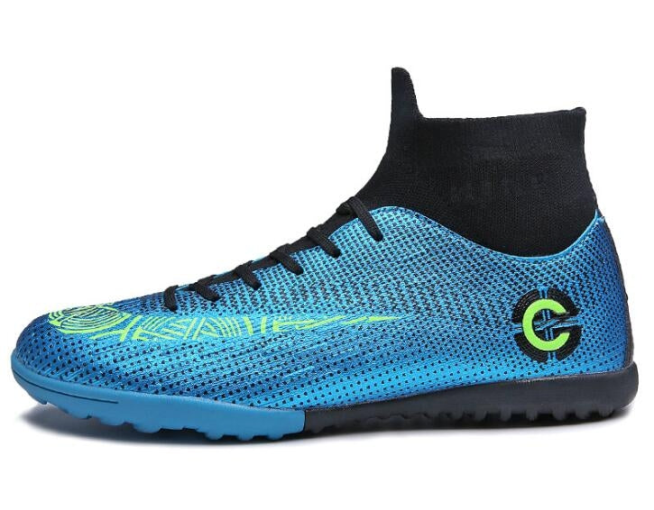 Outdoor High-top Non-slip Soccer Cleats Training Sneakers for Men, Size:39
