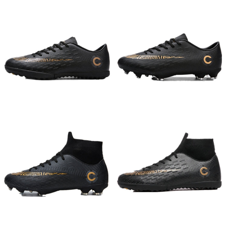 Outdoor High-top Non-slip Soccer Cleats Training Sneakers for Men, Size:39