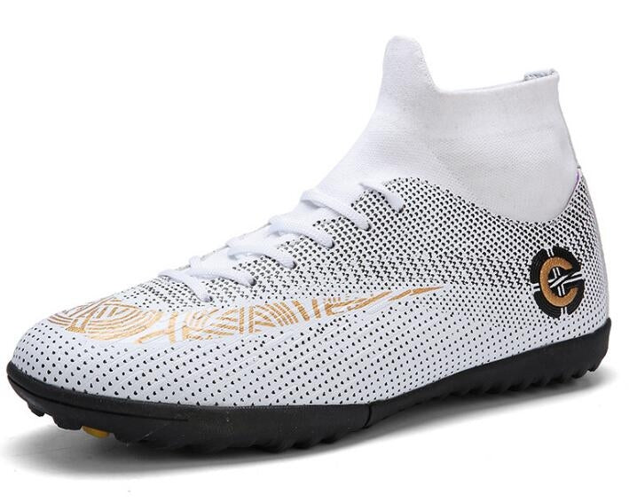 Outdoor High-top Non-slip Soccer Cleats Training Sneakers for Men, Size:39