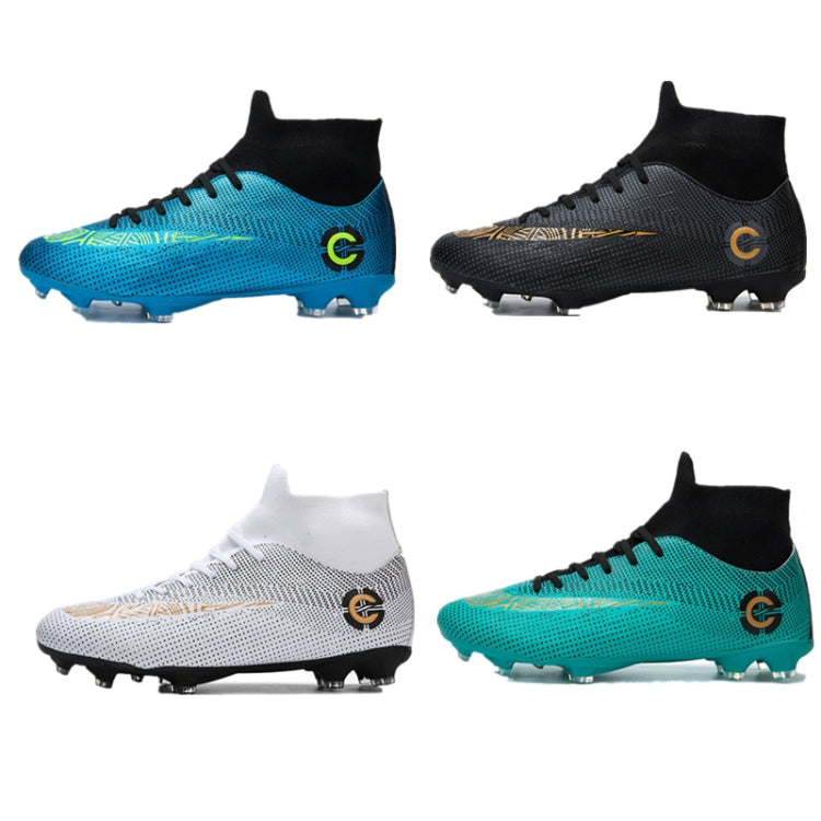 Outdoor High-top Non-slip Soccer Cleats Training Sneakers for Men, Size:39