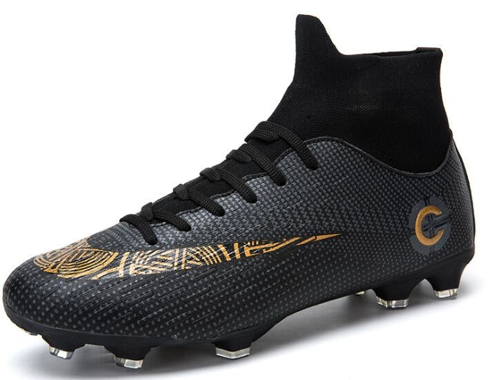 Outdoor High-top Non-slip Soccer Cleats Training Sneakers for Men, Size:44