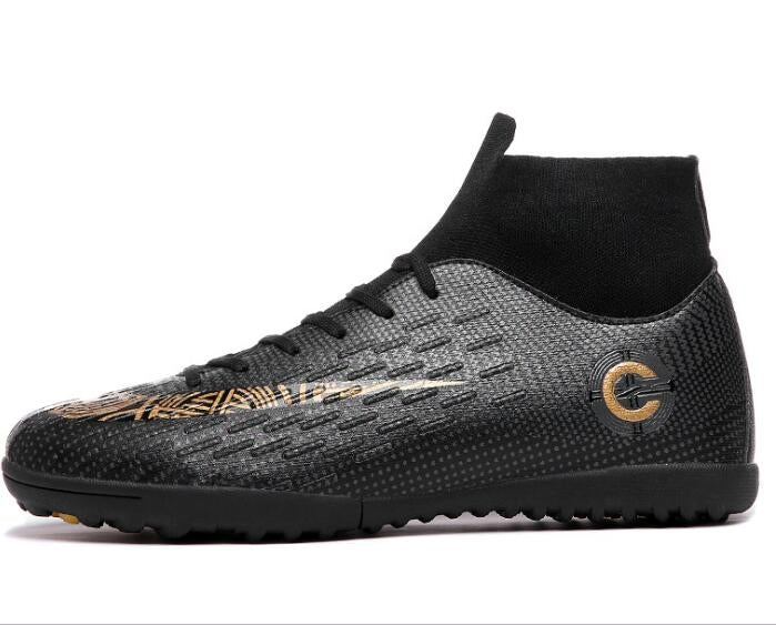 Outdoor High-top Non-slip Soccer Cleats Training Sneakers for Men, Size:44