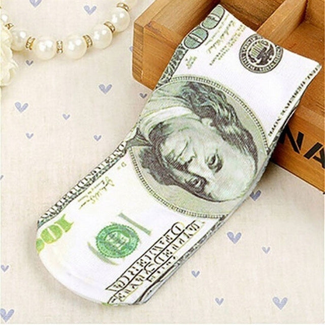 3Pairs 3D Pattern Short Printed Socks Cartoon Straight Ladies Summer Boat Socks