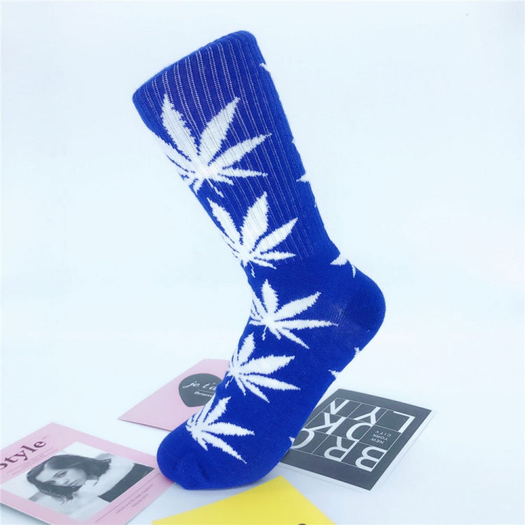 3 Pairs High Tube Hemp Leaves Female Men Trend Wild Maple Leaf Students Cotton European and American Style Socks