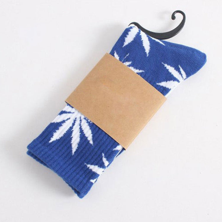 3 Pairs High Tube Hemp Leaves Female Men Trend Wild Maple Leaf Students Cotton European and American Style Socks