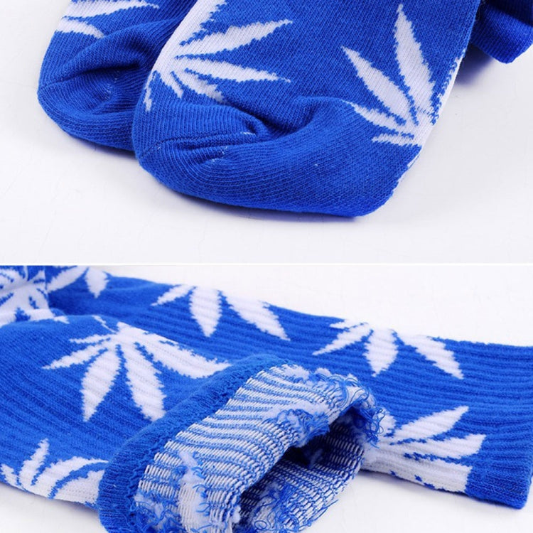 3 Pairs High Tube Hemp Leaves Female Men Trend Wild Maple Leaf Students Cotton European and American Style Socks