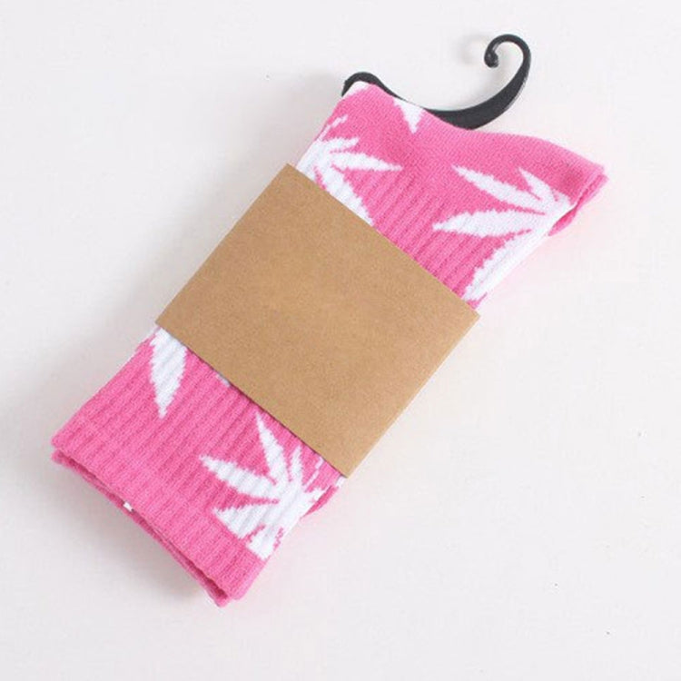 3 Pairs High Tube Hemp Leaves Female Men Trend Wild Maple Leaf Students Cotton European and American Style Socks
