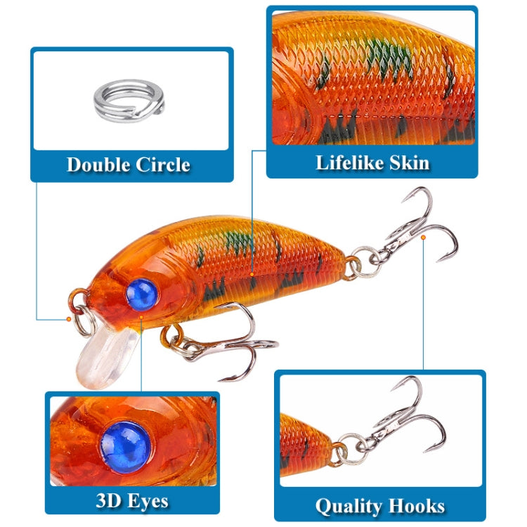 Floating Minor Fishing Bait Minor Rock Road Yat 8 Color Plastic Fishing Bait Hard Bait Fresh Water Bait 5cm/4.2g