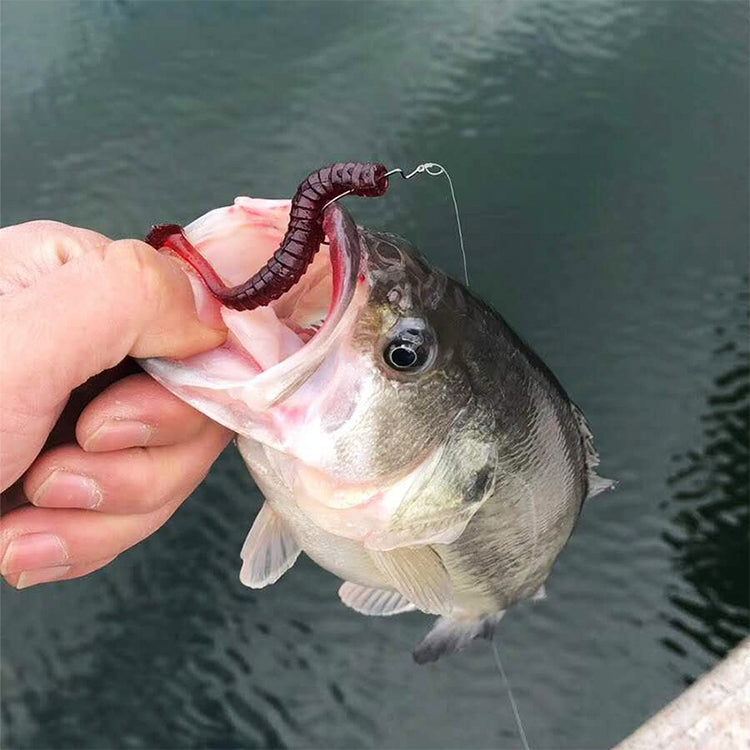 12 PCS/Pack Soft Bait Worm Tail Wobblers Fishing Lure Aritificial Silicone Salt Smell Fishing Jigging Bait