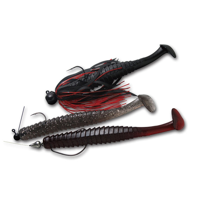 12 PCS/Pack Soft Bait Worm Tail Wobblers Fishing Lure Aritificial Silicone Salt Smell Fishing Jigging Bait