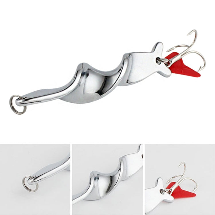 Rotating Metal Spinner Fishing Lure Hard Baits Fish Hook Tackle, Weight:14g