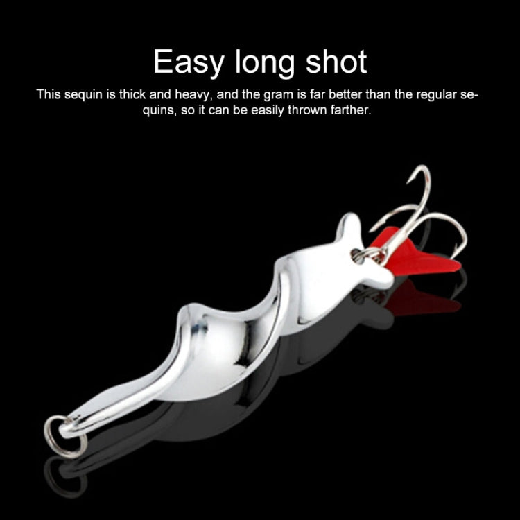 Rotating Metal Spinner Fishing Lure Hard Baits Fish Hook Tackle, Weight:14g