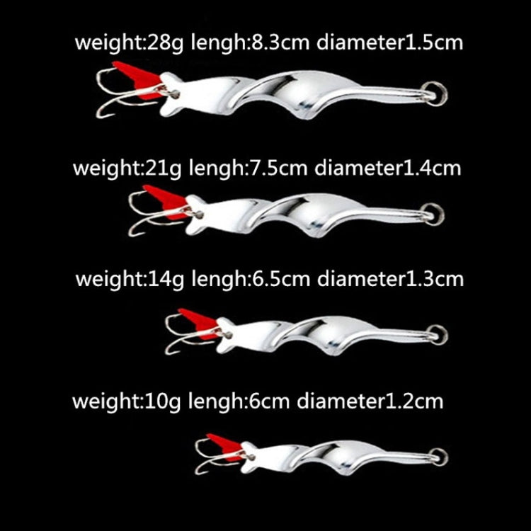 Rotating Metal Spinner Fishing Lure Hard Baits Fish Hook Tackle, Weight:28g
