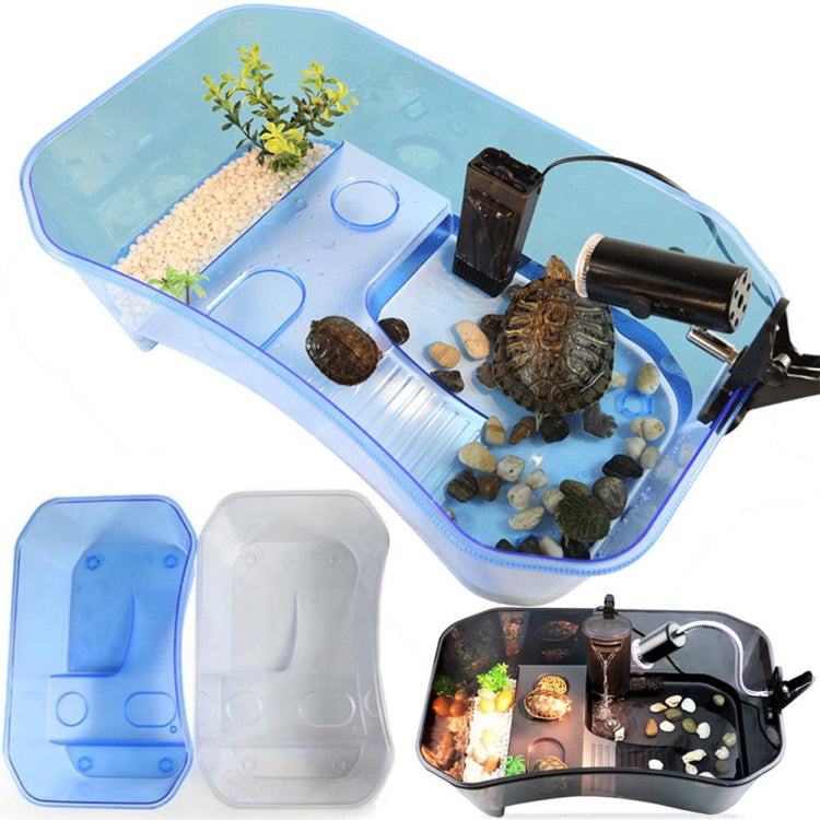 Reptile Turtle Tortoise Vivarium Box Aquarium Tank with Basking Ramp