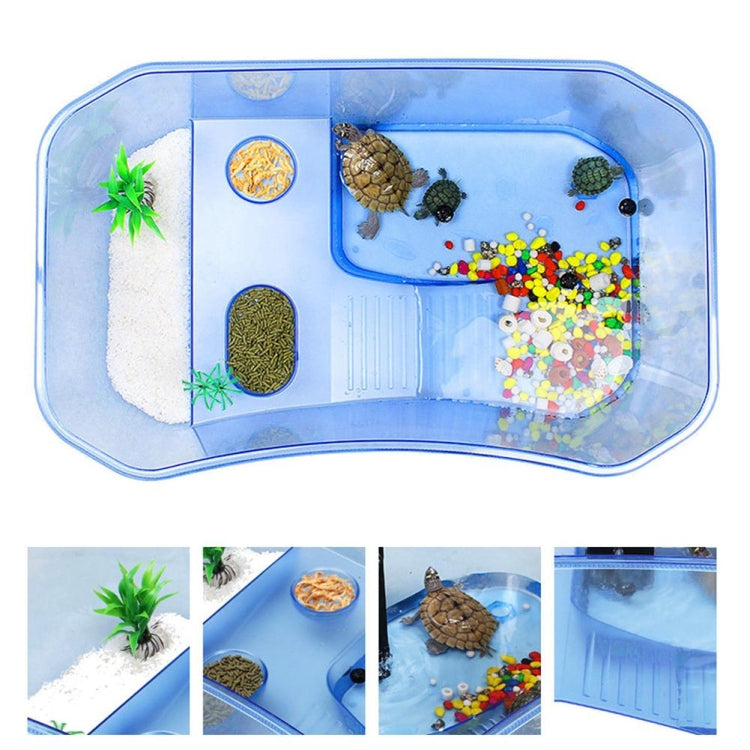 Reptile Turtle Tortoise Vivarium Box Aquarium Tank with Basking Ramp