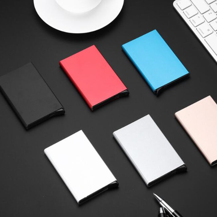 Automatic Slide Card Holder Men Business RFID Blocking Wallet Credit Card Protector Case