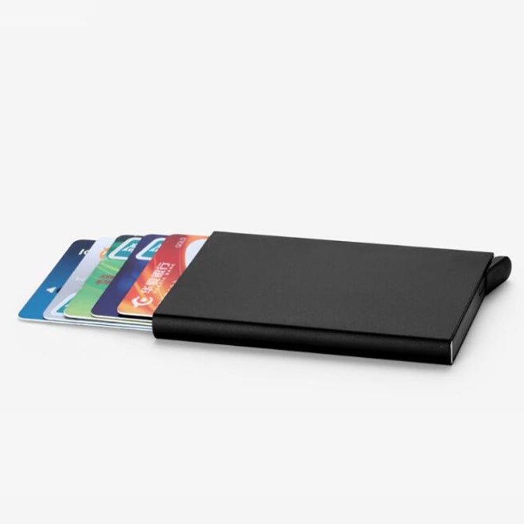 Automatic Slide Card Holder Men Business RFID Blocking Wallet Credit Card Protector Case
