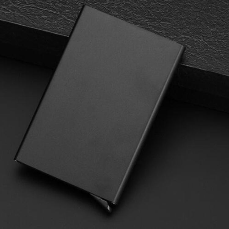 Automatic Slide Card Holder Men Business RFID Blocking Wallet Credit Card Protector Case