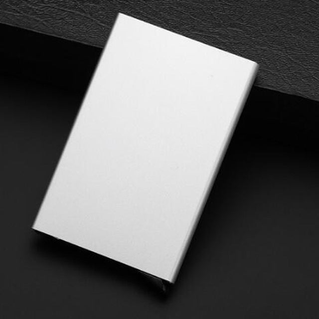 Automatic Slide Card Holder Men Business RFID Blocking Wallet Credit Card Protector Case