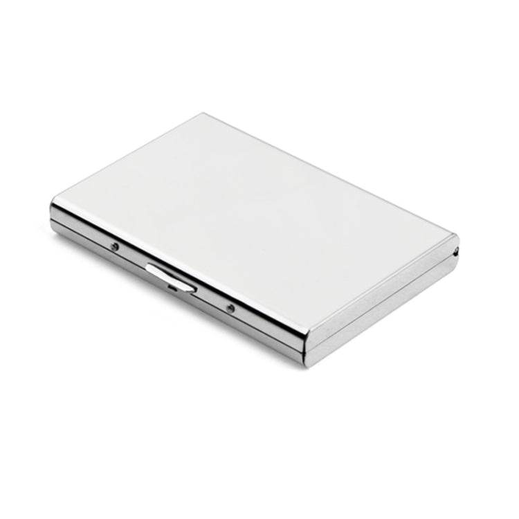 Stainless Steel Ultra-thin Protection Travel Card Bag Metal Card Box, Color:Wiredraw Silver