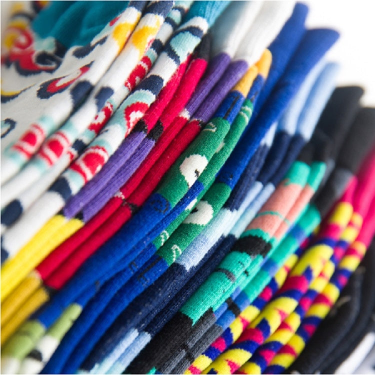 3 Pairs Fashion Colorful Pattern Soft Breathable Cotton Socks, Size:One Size