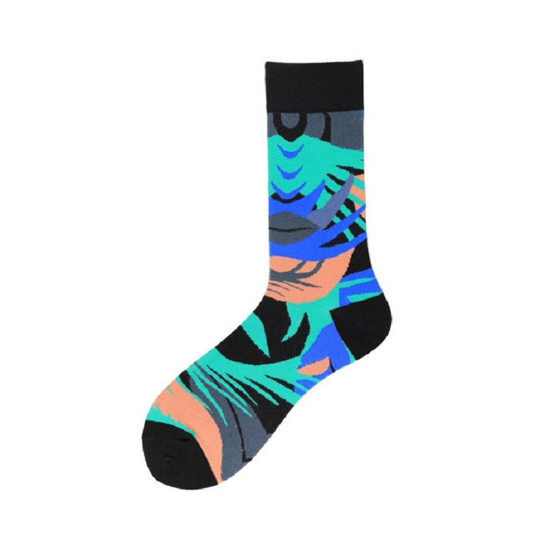 3 Pairs Fashion Colorful Pattern Soft Breathable Cotton Socks, Size:One Size