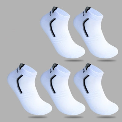 5 Pairs Cotton Socks Men's Solid Color Fashion Male Boat Socks