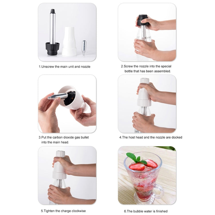 Portable Manual Bubble Water Sodas Machine Mini Carbonated Drink Juice Soda Maker Spritzer