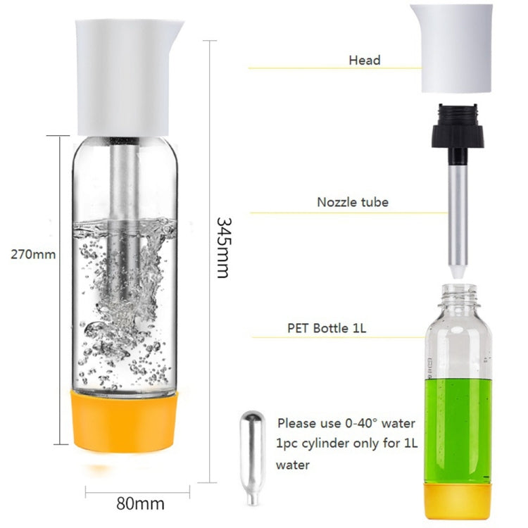 Portable Soda Maker Cool Drink Carbonated Bubble Water Machine DIY Cocktail CO2 Soda Siphon Maker Bar Tools, Capacity: 1000ml