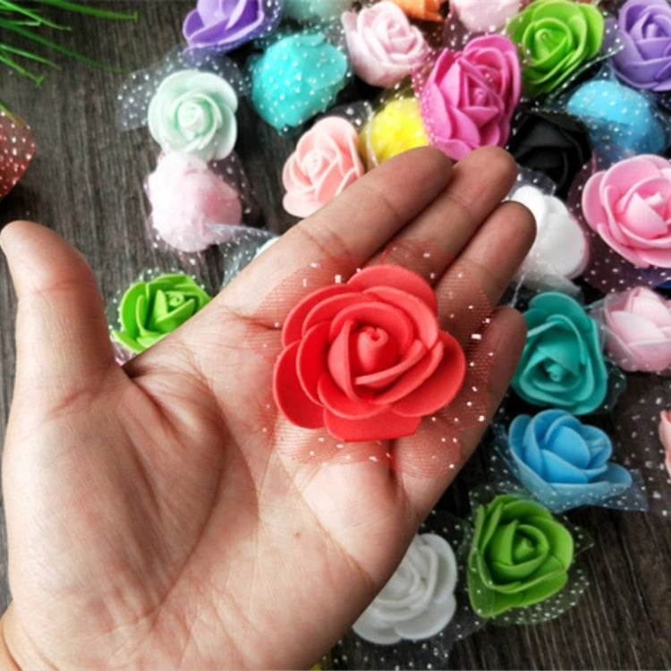 DIY Mini Foam Rose Artificial Flower Bouquet Multicolor Rose Wedding Flower Decoration Scrapbooking Fake Rose Flower