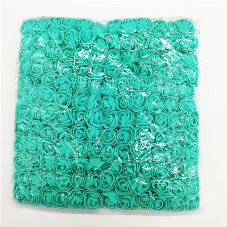 DIY Mini Foam Rose Artificial Flower Bouquet Multicolor Rose Wedding Flower Decoration Scrapbooking Fake Rose Flower