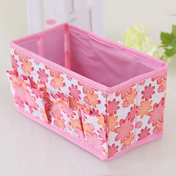 2 PCS Multifunctional Folding Non-woven Cosmetic Bag Desktop Cosmetic Storage Box Scarf Socks Storage Bag