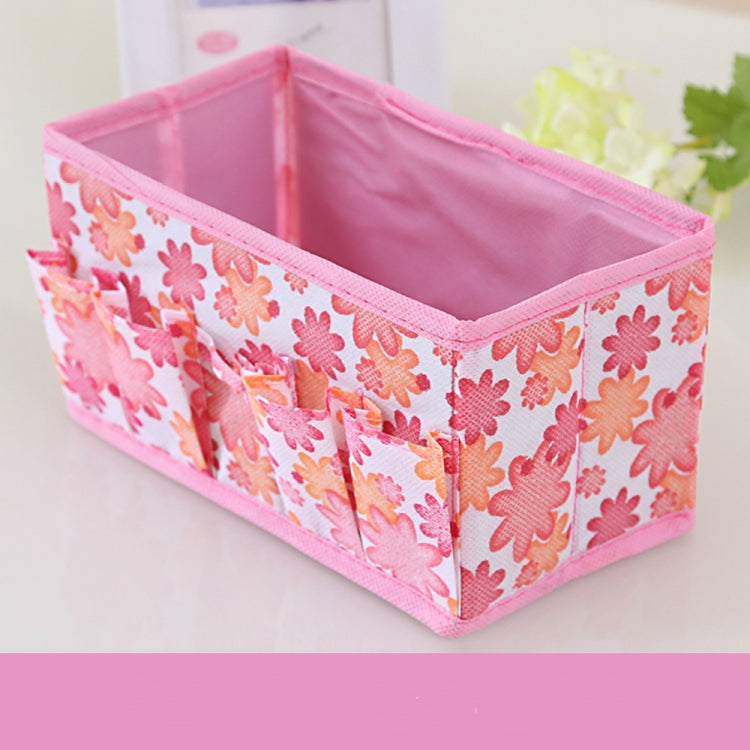2 PCS Multifunctional Folding Non-woven Cosmetic Bag Desktop Cosmetic Storage Box Scarf Socks Storage Bag