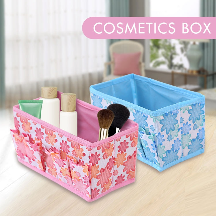 2 PCS Multifunctional Folding Non-woven Cosmetic Bag Desktop Cosmetic Storage Box Scarf Socks Storage Bag
