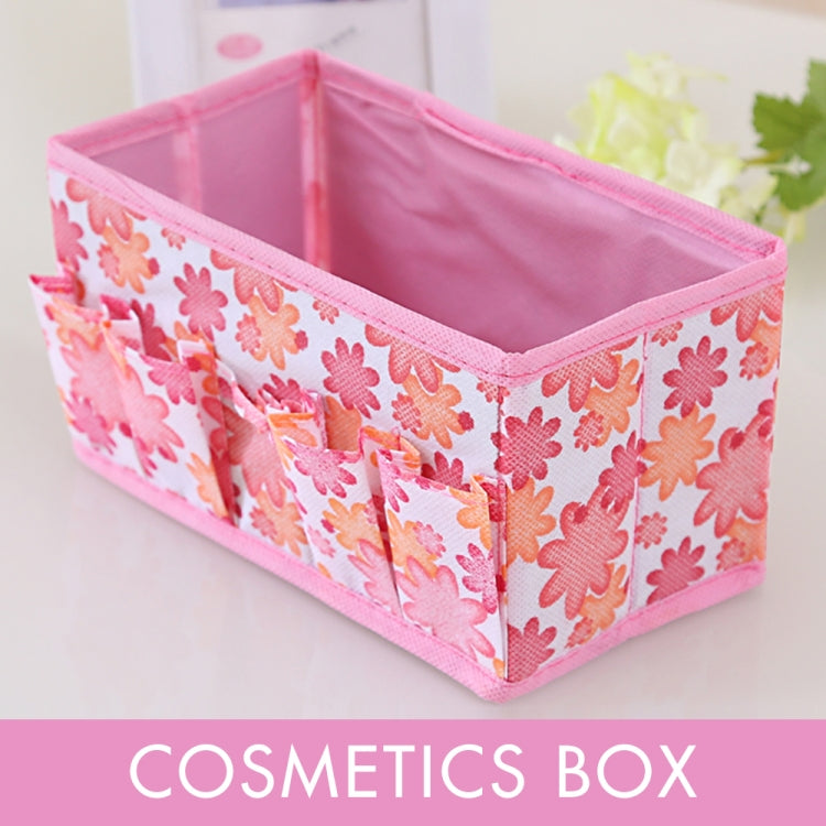 2 PCS Multifunctional Folding Non-woven Cosmetic Bag Desktop Cosmetic Storage Box Scarf Socks Storage Bag