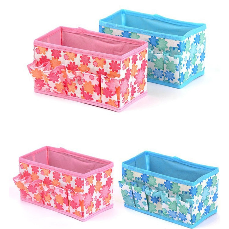 2 PCS Multifunctional Folding Non-woven Cosmetic Bag Desktop Cosmetic Storage Box Scarf Socks Storage Bag