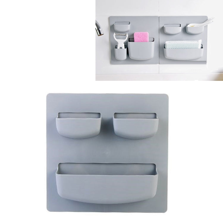 Household Paste Wall Rack Bathroom Wall Storage Rack Free Punch Wall Mount Rack Kitchen Shelves