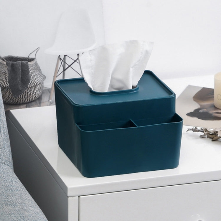 6 PCS Simple Plastic Multifunctional Tissue Box Home Office Desk Storage Drawer Tray