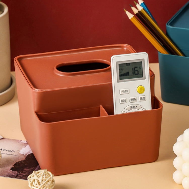 6 PCS Simple Plastic Multifunctional Tissue Box Home Office Desk Storage Drawer Tray