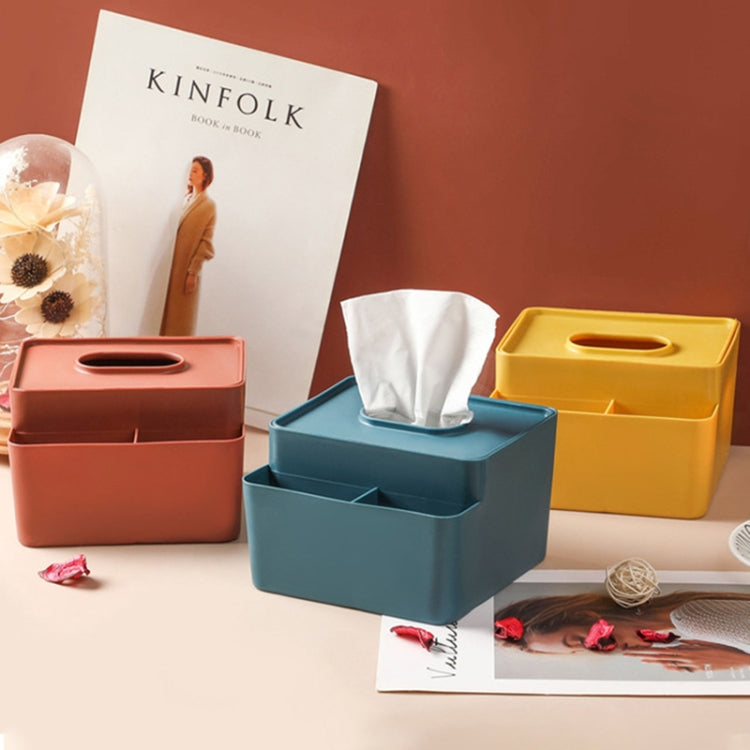 6 PCS Simple Plastic Multifunctional Tissue Box Home Office Desk Storage Drawer Tray