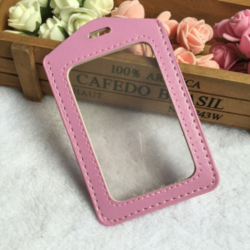 3 PCS Portable String Fashion ID Bus Identity Badge PU Card Case
