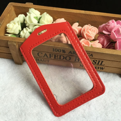 3 PCS Portable String Fashion ID Bus Identity Badge PU Card Case