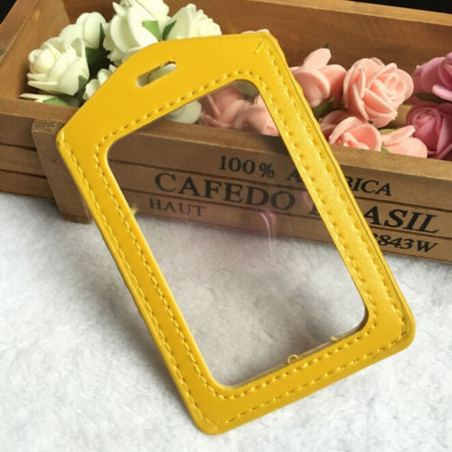 3 PCS Portable String Fashion ID Bus Identity Badge PU Card Case