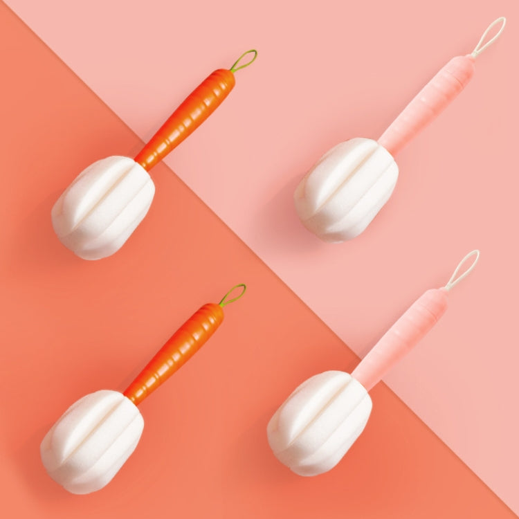 5 PCS Carrot Shape Cup Brush With Long Handle No Dead Corner Sponge Cleaning Brush Remove Tea Stains Baby Bottle Small Brush Random Style Delivery