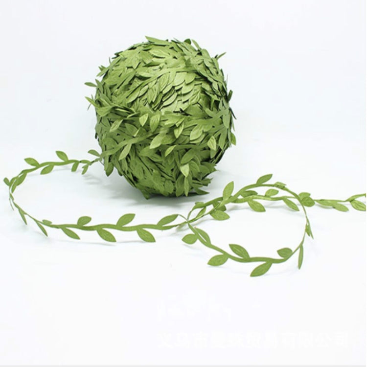 Cloth Leaf Garland Decoration Accessories Green Leaf Cane Leaf Simulation DIY Garland Material, Size:77 Meters