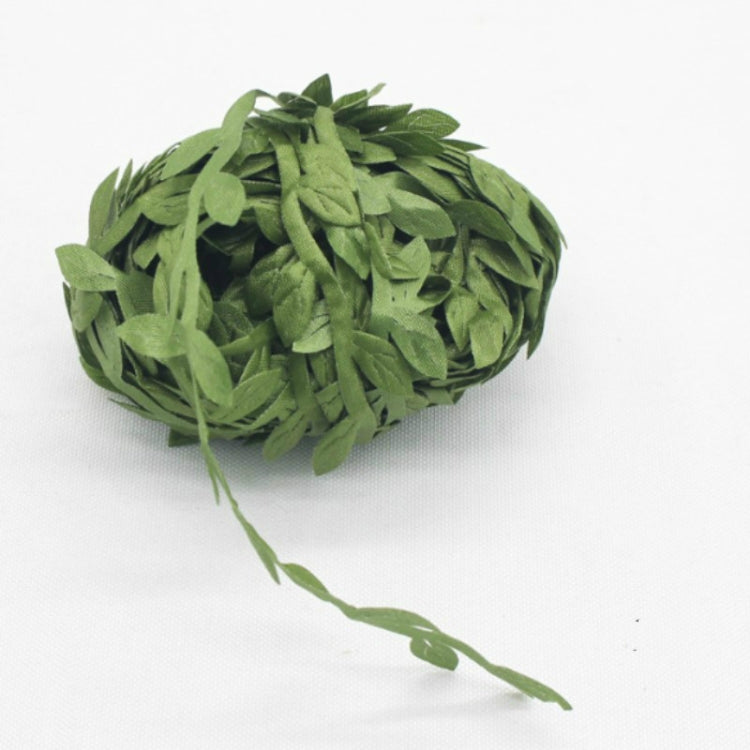 10 PCS Cloth Leaf Garland Decoration Accessories Green Leaf Cane Leaf Simulation DIY Garland Material, Size:5 Meters