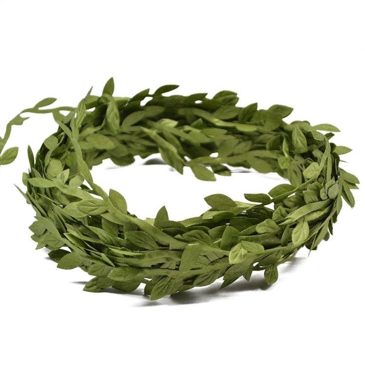 10 PCS Cloth Leaf Garland Decoration Accessories Green Leaf Cane Leaf Simulation DIY Garland Material, Size:5 Meters